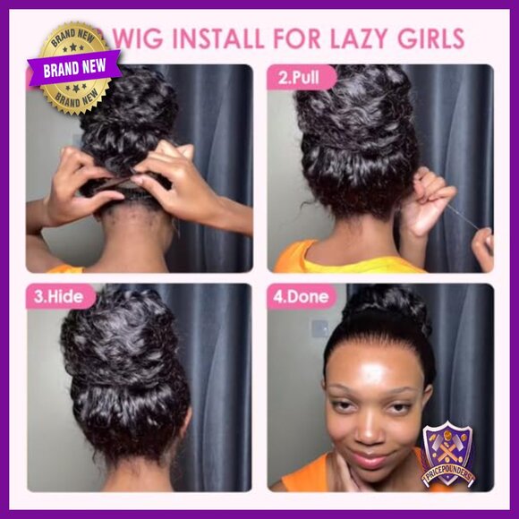 26 Inch Human Hair Water Wave 360 Glueless Lace Front Wig main image 6